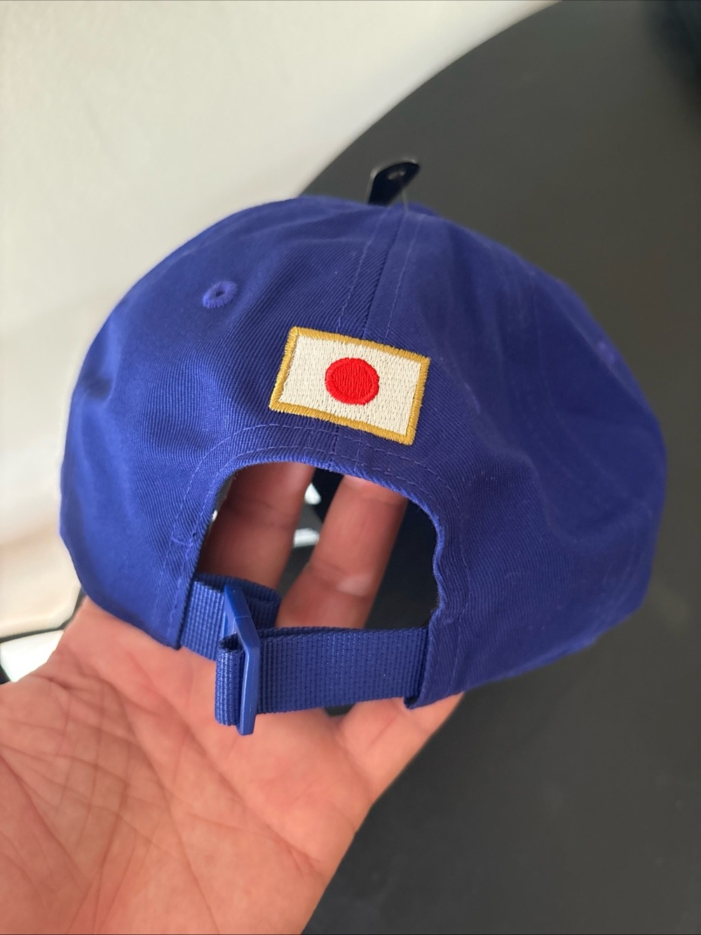 Adult OS Adidas Japan JFA Crest Blue Cap FIFA federation White Stripes - Picture 5 of 9